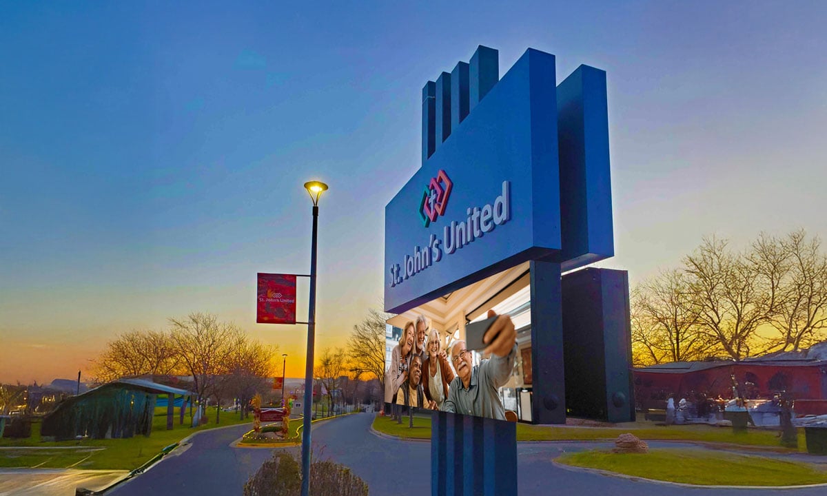 LED electronic message center displaying digital text and graphics, mounted on a monument sign and installed by Sign Pro at a retail location